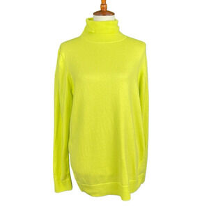 Amazon Essentials Sweater Women XL Bright Yellow Turtleneck Soft Cozy Comfort